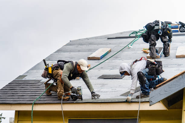 Professional Gutter Installation technician working in Awendaw, SC